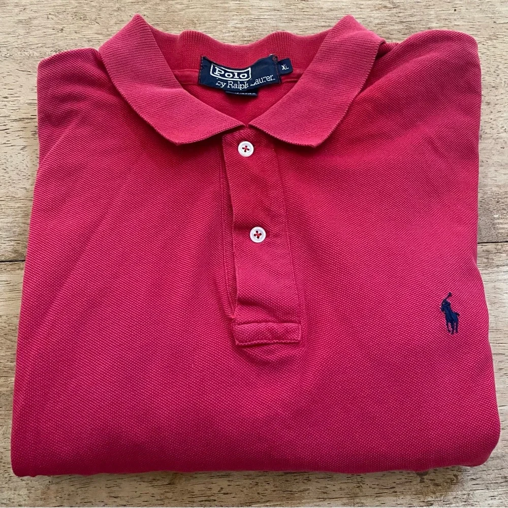 Polo‎ Ralph Lauren Men’s Sz XL Red Iconic Mesh Polo Shirt